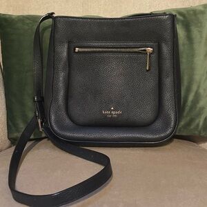 Kate Spade Black Pebbled Leather Crossbody Bag
